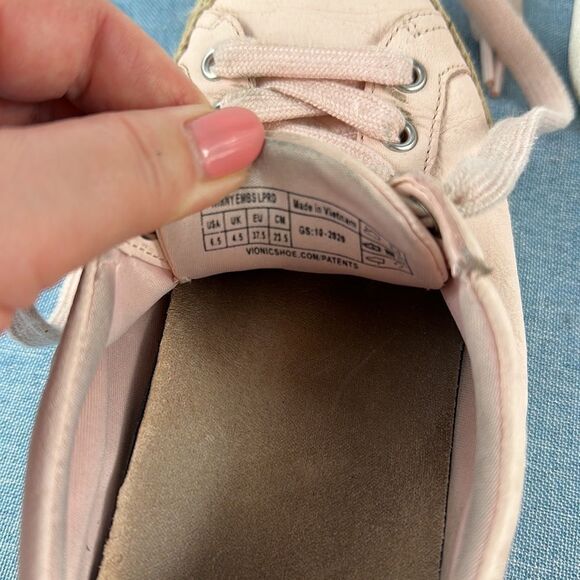 Vionic Winny Pink Leather Low Top Sneakers Size 6.5 - Picture 8 of 8